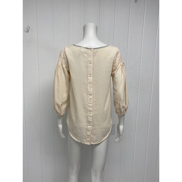 Disney Collection by LC Lauren Conrad women's blouse back buttons 3/4 sleeve - Picture 3 of 11